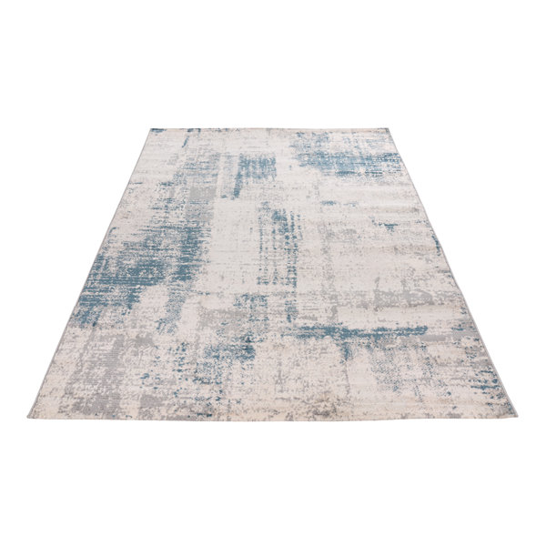 Borough Wharf Gillispie Flatweave Grey/Blue Rug Wayfair.ie